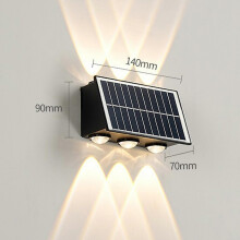 Solar Wall Washer Outdoor Waterproof Wall Lamp Landscape Garden Lamp Villa Night View Decoration Lamp IP65 Waterproof Grade