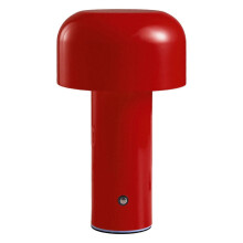 Tri-Color LED Mushroom Table Lamp, Dimmable, Night Light for Bedroom, Bedside, Red