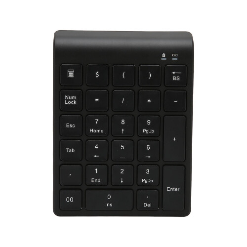 27 Keys Wireless Bluetooth Numeric Keypad Black Fast Data Transfer Gaming Keyboard Support Hot Keys for Laptop Tablet
