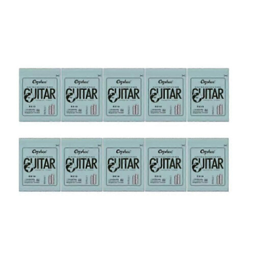 Orphee 10Pcs Electric Guitar Strings Set RX Series Hexagonal Carbon Steel 6 String for Electric Guitar Accessories Beginner RX19