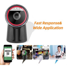 Wired Scanning Platform One-dimensional Barcode/QR Code Scanner for Supermarket Restaurant Retail Store Warehouse White