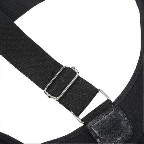 Unisex Magnet Posture Corrector Brace Back Spine Support Hunchback Correction BeltBlack M 2