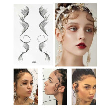 Temporary Baby Hair Tattoo Stickers 6 Types Waterproof Tattoos Body Makeup for Women Curly Hair Salon DIY Hairstyling Hair Stickers