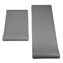 Lot de 2 tapis de cuisine anti-fatigue, confortables et ergonomiques, en mousse, gris clair