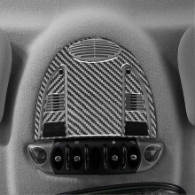 Embellecedor de fibra de carbono para la luz de lectura del techo del coche, compatible con accesorios