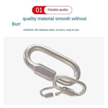 304 Stainless Steel Connecting Ring, Quick Chain Connecting Ring, Runway Climbing Carabiner, Insurance Buckle M3