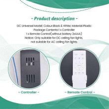 Kit di ricambio universale per telecomando ventilatore da soffitto, 50W, 6 velocità e timer, compatibile