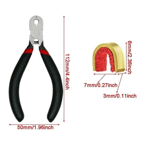 Bow String Nocking Points Set with T Square Ruler Nocking Buckle Pliers and 8pcs Nocking Buckle Set, Black