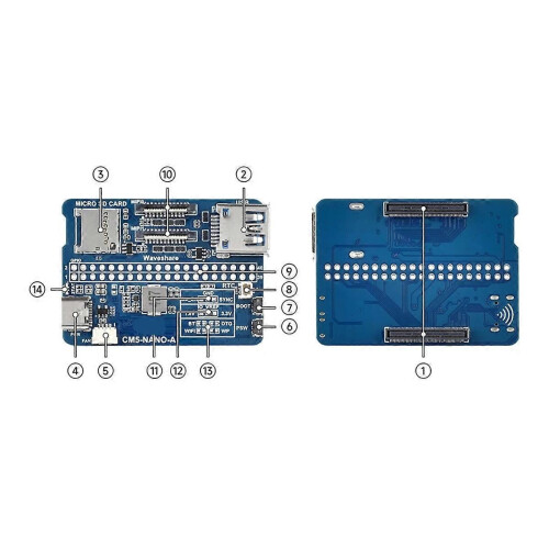 Για την πλακέτα IO CM5 Mini Base NANO A, ανάπτυξη για την Compute Module 5 για CM5-NANO-A 2