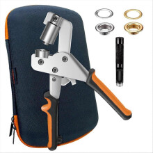 Hochleistungs-Ösen-Set mit Tasche und 200 Stück 10-mm-Ösen, handliches Metall-Ösen-Set für Planen