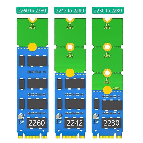 2 τεμάχια βάση επέκτασης M.2 NGFF NVME SSD, μεταφορά μήκους 2230 2242 2 2