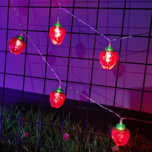 Leott Decoration String Light Strawberry Color Indoor Use 1 1
