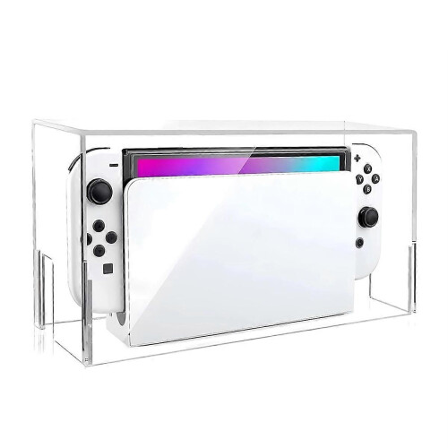 Clear Dust Display Box Cover for Switch/OLED Dock (Only Cover), Waterproof and Dustproof Clear Prot