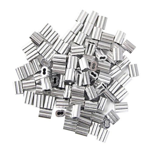 240X Aluminum Crimping Loop Sleeve compatible 2mm Diameter Wire Rope and Cable 1