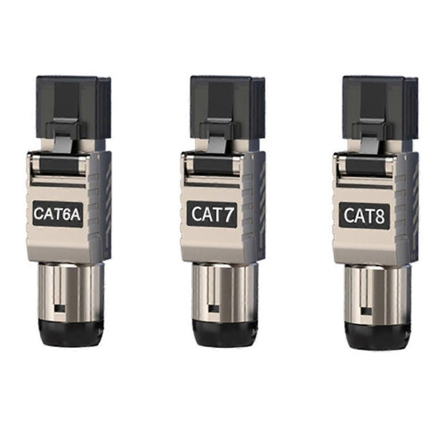 1 τεμάχιο βύσματα καλωδίου Ethernet RJ45 Cat7 RJ45 μεταλλικό βύσμα 2
