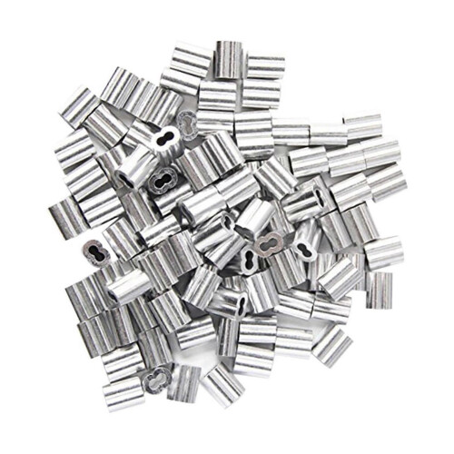 240X Aluminum Crimping Loop Sleeve compatible 2mm Diameter Wire Rope and Cable 2