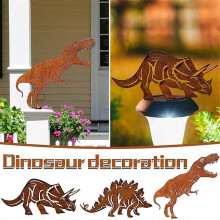 Metallener Dinosaurier-Zaunpfostenaufsatz, C