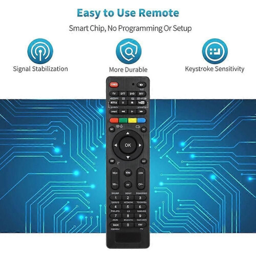 4 in 1 Universal Remote Control for TV DTT DVD SKY One-Key Search Automatic Matching 1