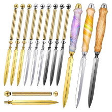 9 Pcs Letter Openers Woodturn Project Kit, DIY Envelope Slicer Paper Letter Cutter Turning Kit Gift
