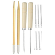 Kit di supporti per l'impianto di capelli di bambole, aghi da maglia per reimpianto di capelli di bambole