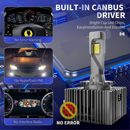 2 τεμάχια προβολείς LED D3S HID Canbus λάμπες αυτοκινήτου 1:1 σε 2