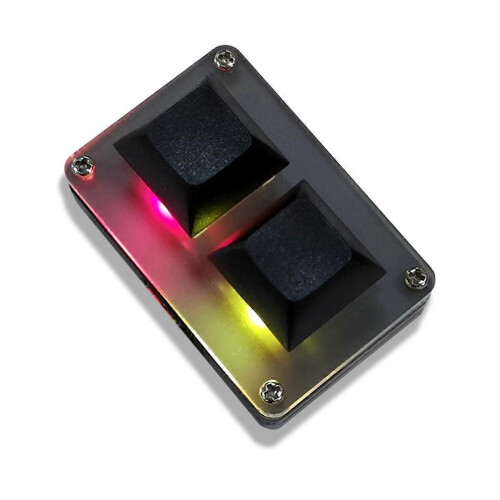 2-Key Mini Keyboard Copy & Paste Programmable Custom OSU Gaming Mechanical Keyboard with RGB Light 1