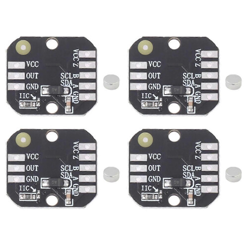 4PCS MT6701 Magnetic Encoder Module PWM/ Brushless Motor Magnetic Encoder ABZ Mode 1024 Lines Replac