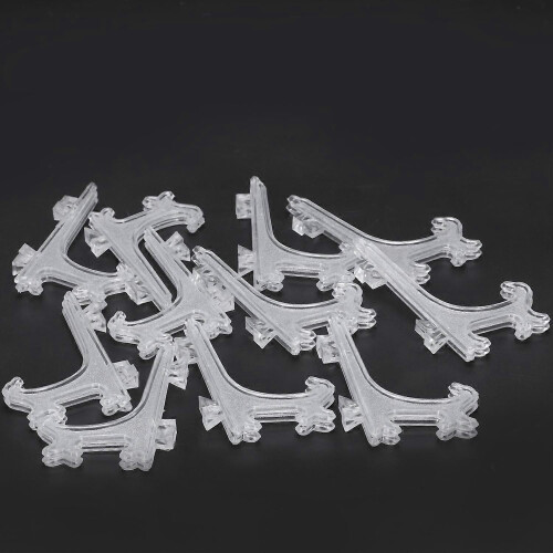 12 τεμάχια πλαστικά καβαλέτα ή θήκες πιάτων 3 ιντσών για το πιάτο φαγητού (γονέας) 2