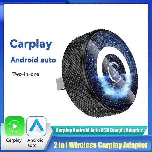 Adattatore USB BT+WIFI 2IN1 Wireless CarPlay Android Auto Dongle Plug Play Mini Smart Box Converte da 1