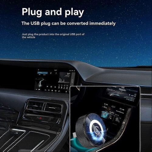 Adattatore USB BT+WIFI 2IN1 Wireless CarPlay Android Auto Dongle Plug Play Mini Smart Box Converte da 2