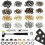 120 set di kit di strumenti per occhielli da 1/2 pollice, 2 altezze di kit di occhielli, occhielli e 1