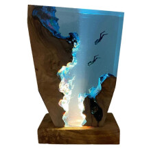 Seabed Exploration Organism Resin Table Light 2 Divers Resin Table Light Seabed Exploration Theme N