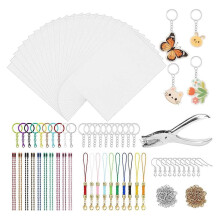 Kit di 281 fogli di plastica termoretraibile, fogli di carta termoretraibile con foro, accessori per