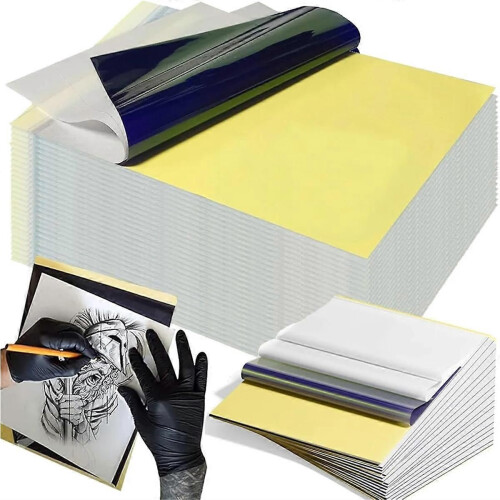 100 ark, termiskt schablonpapper, 4-lagers schablonpapper, 20 x 30 cm, för studior