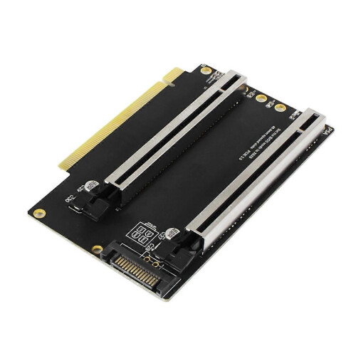 Κάρτα επέκτασης PCIE 3.0 X16 1 σε 2 Κάρτα διαχωρισμού Gen3 PCIe X16 σ 2