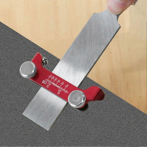Fixed Angle Knife Sharpener Honing Guide Chisel Sharpening Holder Guide for Woodworking Chisels and Planes with Scale 2
