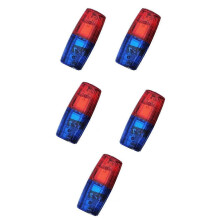 Luce di emergenza a LED rossa e blu lampeggiante con clip da spalla, ricaricabile tramite USB, avviso