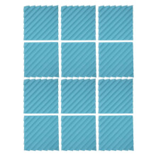12PCS Acoustic Panel High Density Lightweight Soundproofing Studio Foam for Concert Hall