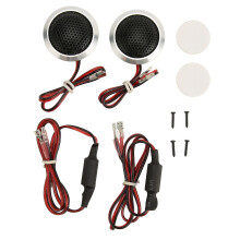 Set mit 2 x 150-W-Kalottenhochtönern, 2-Wege-System, hohe Empfindlichkeit, Silber und Schwarz, für Autoradios