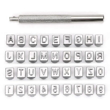Capital Letter and Numbers Stamp Set 4mm Alphabet Stamp Tools Set Leather Craft Stamping Tools