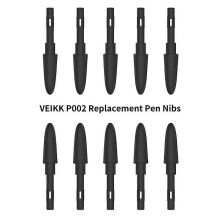 VEIKK P002 10pcs Replacement Pen Nibs Battery free Stylus Wear-resistant Pen Nib for VEIKK A50 A15 A15Pro Graphics Tablets