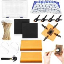 Kit de limpieza de tarjetas coleccionables de 162 piezas: kit para aplanar tarjetas, kit de herramientas