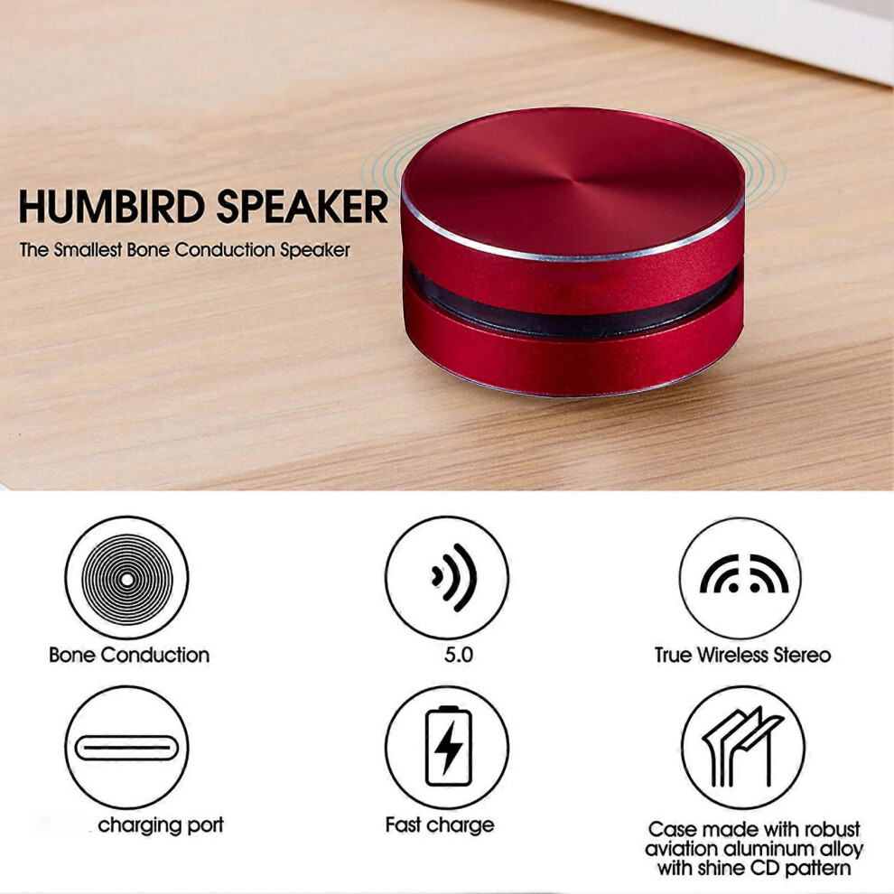 2 Pack Wirelessly Bt Speaker Bone Conduction Speakers Mini Portable Loud Stereo Sound Built-In Mic Sound Box 9409192968852