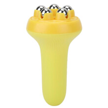 Handhold Meridian Roller Five Ball Shaping Sport Muscle Relax Relieve Rheumatic Joint Scraping Brush Massage Slimming Yellow