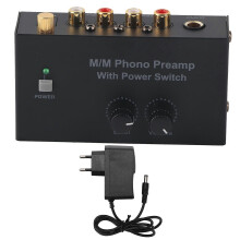 Ingresso preamplificatore phono RCA LR, livello di uscita, controllo del volume del giradischi PP500