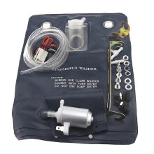 Kit pompa e sacchetto per la pulizia del parabrezza e dei finestrini dell'auto, 12V, capacità 1 litro