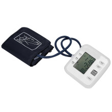 Misuratore di pressione sanguigna digitale LCD per uso domestico, preciso, da braccio, bianco, con funzione