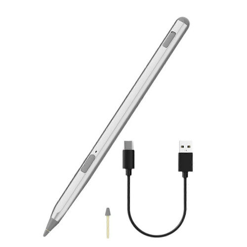 Γραφίδα 2.0 για Chromebook και Fire Max 11, με υποστήριξη κλίσης, ευαισθησία πίεσης 4096 ασημί
