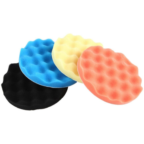 4Pcs 7inch/180mm Sponge Polishing Buffer Pad Kit Tool compatible Car Polisher