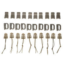 30Pcs Backpack Straps D-Ring Elastic Grimlock Locking Straps Webbing Management Tool Buckle Beige Color